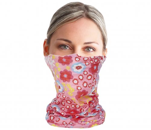 Pink Floral Snood Lifestyle Bandana