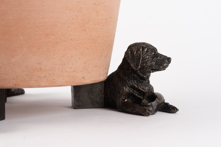 Potty Feet Bronze Resting Labrador (3)